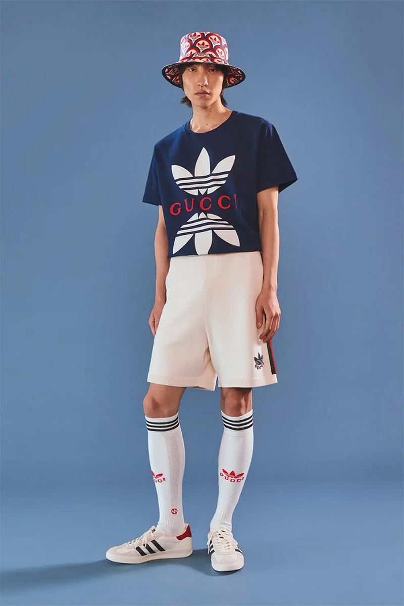 アディダス x グッチから2023年春夏コレクションが登場 adidas gucci zx8000 gazelle apparel ss23 tracksuits bucket hats shorts jackets tees monogram release date info store list buying guide photos price 