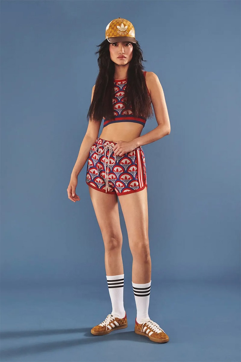 アディダス x グッチから2023年春夏コレクションが登場 adidas gucci zx8000 gazelle apparel ss23 tracksuits bucket hats shorts jackets tees monogram release date info store list buying guide photos price 