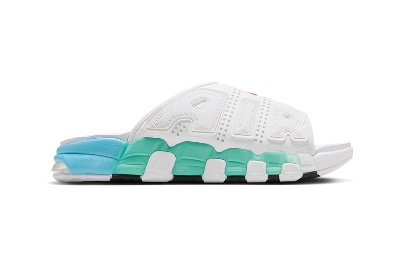 ナイキからカラフルなエア モア アップテンポ スライドの新作 アクアが登場 Nike Air More Uptempo Slide Aqua FN3437-161 Release Info date store list buying guide photos price