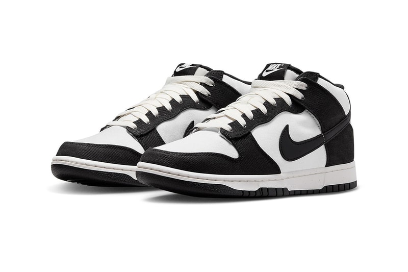 ナイキからキャンバス素材の新作ダンクミッド“パンダ”が発売 nike dunk mid panda DV0830 102 release date info store list buying guide photos price 