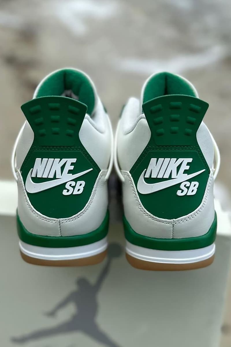 ナイキ SB x エアジョーダン 4 “パイングリーン” のリーク画像が浮上 nike sb air jordan 4 pine green white DR5415 103 release date info store list buying guide photos price 