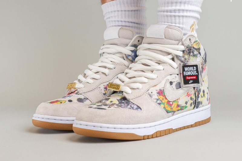 シュプリームxナイキSBによるコラボダンクハイの着用画像をチェック Supreme Nike SB Dunk High Rammellzee Release Date FD8779-100 info store list buying guide photos price nyc