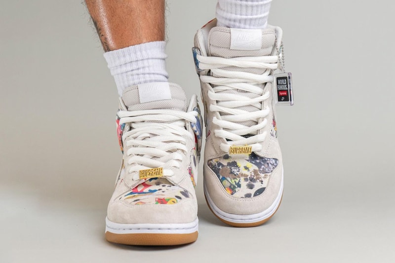 シュプリームxナイキSBによるコラボダンクハイの着用画像をチェック Supreme Nike SB Dunk High Rammellzee Release Date FD8779-100 info store list buying guide photos price nyc