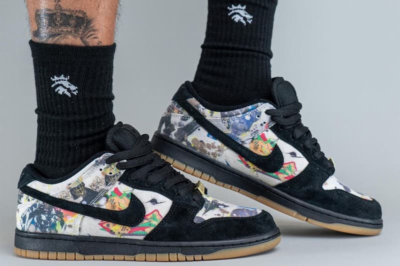 シュプリームxナイキSBによるコラボダンクローの着用画像をチェック Supreme Nike SB Dunk Low Rammellzee Release Date info store list buying guide photos price FD8778-001