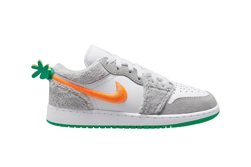 ルーニー・テューンズのキャラクター バックス・バニーをモチーフとした新作エアジョーダン1が登場 AIR JORDAN 1 LOW GS RABBIT grey orange green bugs bunny release info date price