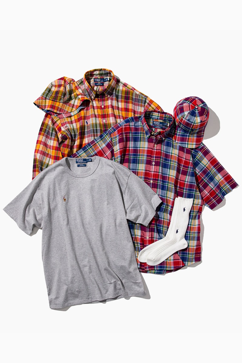 ビームスから最新となるポロ ラルフ ローレンの別注コレクションが登場 beams polo ralph lauren 10th collection oversized button up shirt t shirt socks bucket hat madras plaid official release date info photos price store list buying guide
