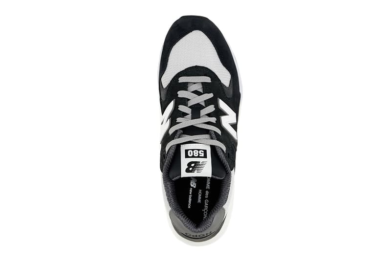 コムデギャルソンオムxニューバランスによる最新コラボ580が登場 comme des garcons homme new balance 580 black white release date info store list buying guide photos price 