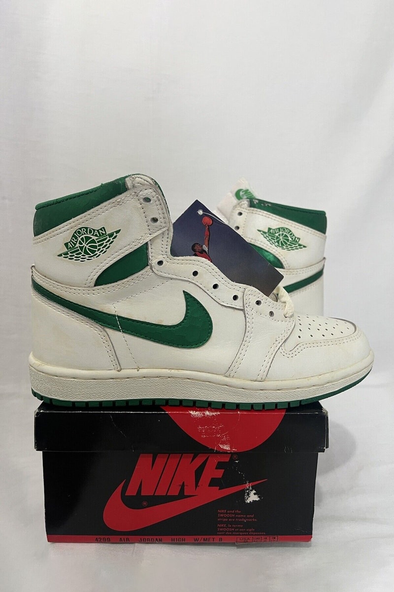 1985年製 エアジョーダン 1 OG モデルのコンプリートセットがオークションで販売中 Complete Air Jordan 1 '85 OG Collection Auction Info bred royal chicago metallic shadow black/white university blue unc white/grey ko price 150k 150,000