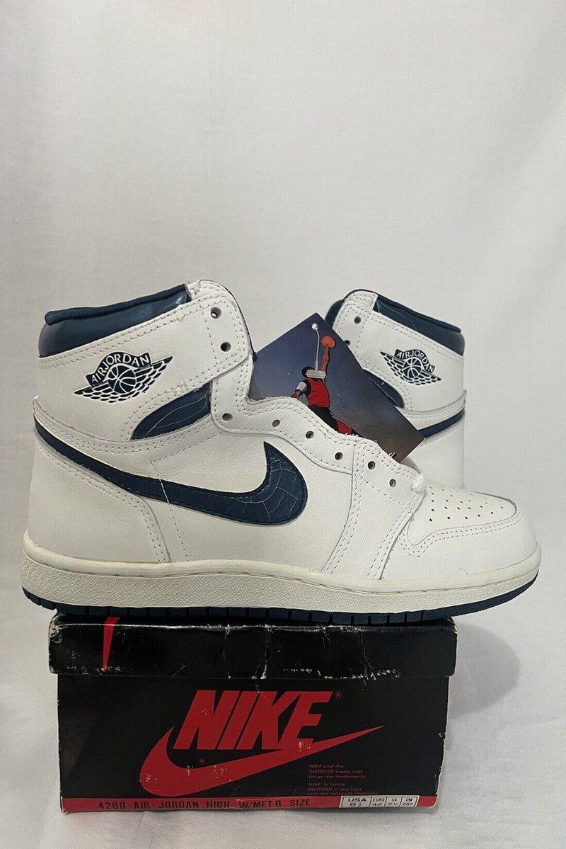 1985年製 エアジョーダン 1 OG モデルのコンプリートセットがオークションで販売中 Complete Air Jordan 1 '85 OG Collection Auction Info bred royal chicago metallic shadow black/white university blue unc white/grey ko price 150k 150,000