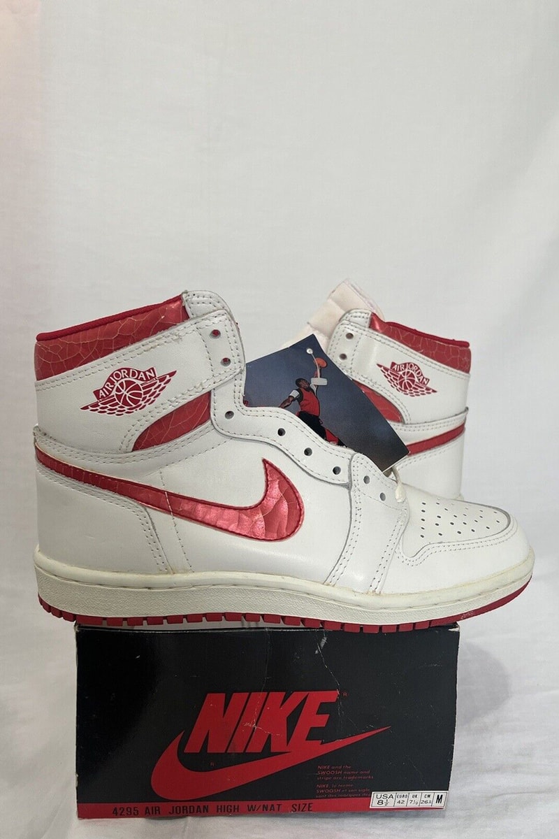 1985年製 エアジョーダン 1 OG モデルのコンプリートセットがオークションで販売中 Complete Air Jordan 1 '85 OG Collection Auction Info bred royal chicago metallic shadow black/white university blue unc white/grey ko price 150k 150,000