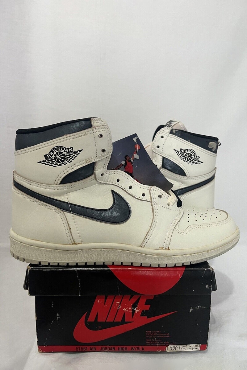 1985年製 エアジョーダン 1 OG モデルのコンプリートセットがオークションで販売中 Complete Air Jordan 1 '85 OG Collection Auction Info bred royal chicago metallic shadow black/white university blue unc white/grey ko price 150k 150,000