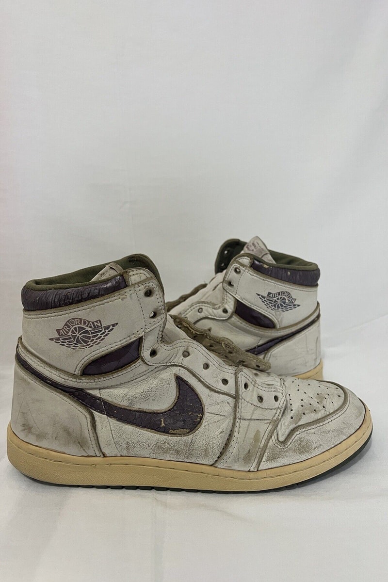 1985年製 エアジョーダン 1 OG モデルのコンプリートセットがオークションで販売中 Complete Air Jordan 1 '85 OG Collection Auction Info bred royal chicago metallic shadow black/white university blue unc white/grey ko price 150k 150,000
