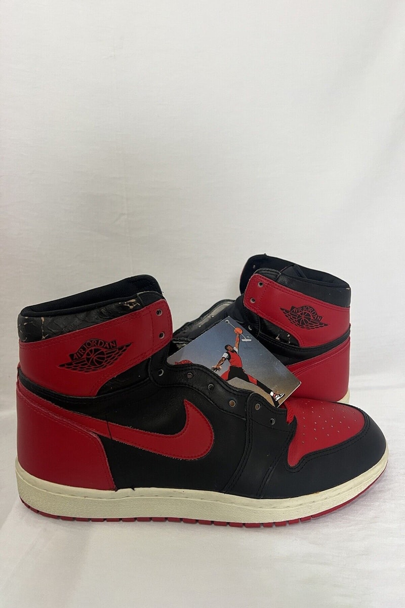 1985年製 エアジョーダン 1 OG モデルのコンプリートセットがオークションで販売中 Complete Air Jordan 1 '85 OG Collection Auction Info bred royal chicago metallic shadow black/white university blue unc white/grey ko price 150k 150,000