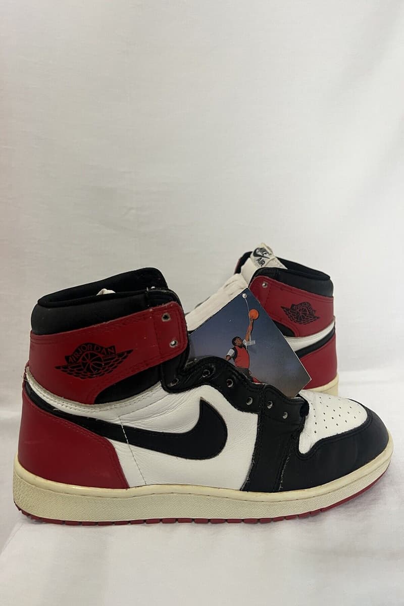 1985年製 エアジョーダン 1 OG モデルのコンプリートセットがオークションで販売中 Complete Air Jordan 1 '85 OG Collection Auction Info bred royal chicago metallic shadow black/white university blue unc white/grey ko price 150k 150,000