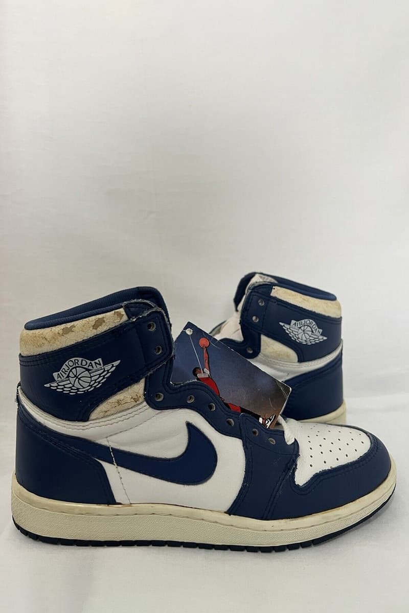 1985年製 エアジョーダン 1 OG モデルのコンプリートセットがオークションで販売中 Complete Air Jordan 1 '85 OG Collection Auction Info bred royal chicago metallic shadow black/white university blue unc white/grey ko price 150k 150,000