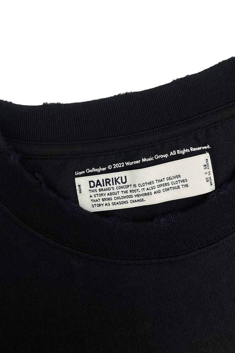 ダイリクが元オアシスのリアム・ギャラガーとのコラボアイテムを発売 dairiku Liam Gallagher collab item release info