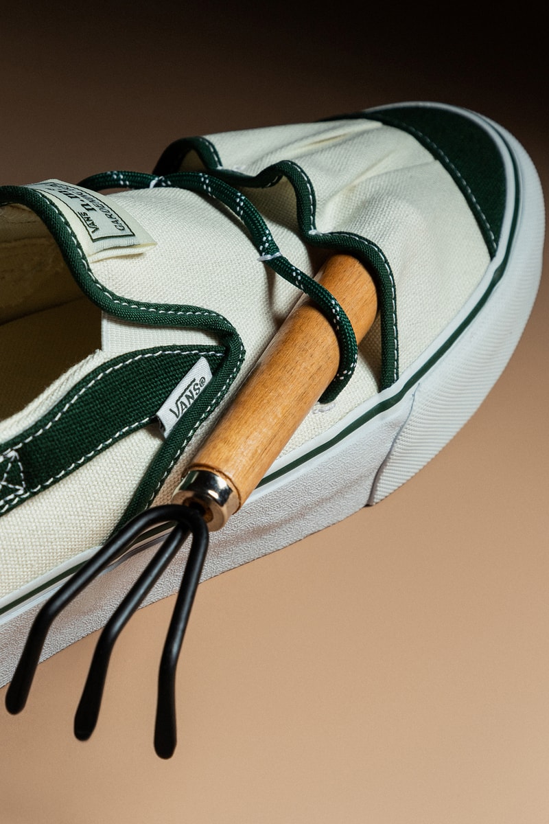 ニコール・マクラフリン x ヴォルト・バイ・ヴァンズによるコラボ スニーカーが HBX に登場 Nicole McLaughlin's Vault by Vans Collab Takes Inspiration from Gardening Totes and Workwear Bags hbx release info