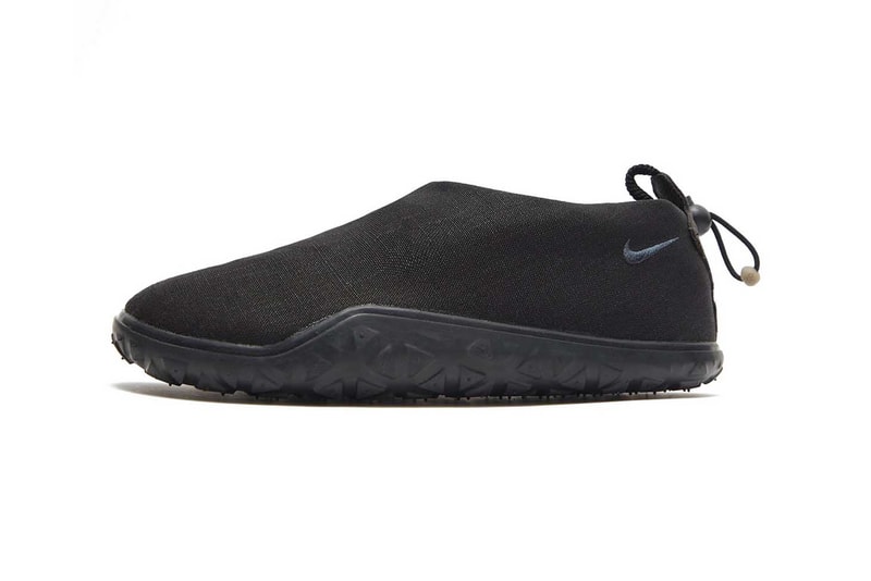 ナイキ ACGからエアモックのミニマルな新色 ブラック/アンスラサイトが登場 Nike ACG Air Moc black anthracite midnight pitch dark flat canvas cinch release info date price