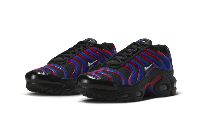 ナイキエアマックスプラスからスパイダーマンのスーツを連想させる新色が登場 Nike Air Max Plus black red blue spidey FQ2406 001 peter miles release info date price