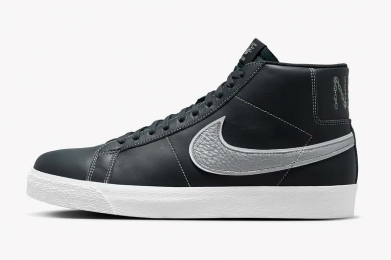 ナイキ SBからプロスケーター メイソン・シルヴァとのコラボ ズーム ブレザー ミッドが登場 Nike SB Mason Silva Zoom Blazer Mid Dark Obsidian and Metallic Silve Release Info