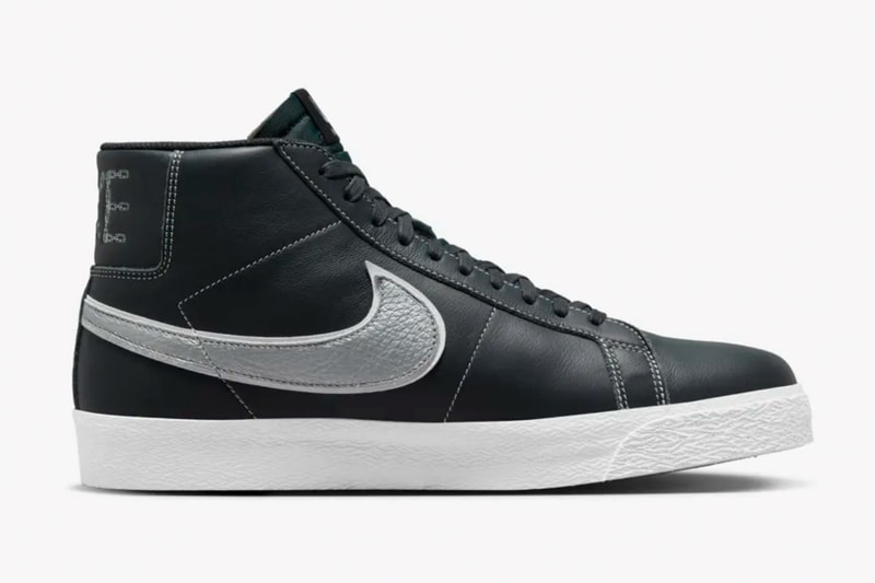 ナイキ SBからプロスケーター メイソン・シルヴァとのコラボ ズーム ブレザー ミッドが登場 Nike SB Mason Silva Zoom Blazer Mid Dark Obsidian and Metallic Silve Release Info