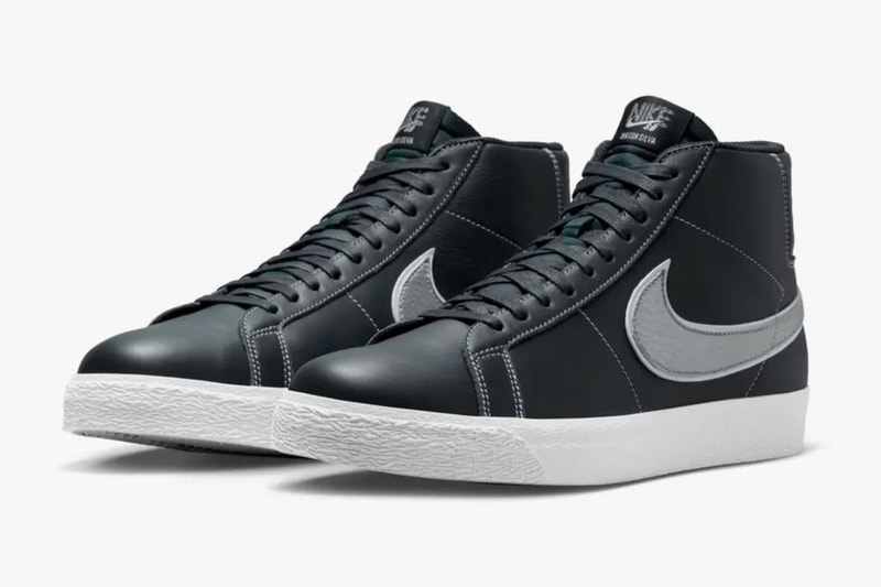 ナイキ SBからプロスケーター メイソン・シルヴァとのコラボ ズーム ブレザー ミッドが登場 Nike SB Mason Silva Zoom Blazer Mid Dark Obsidian and Metallic Silve Release Info