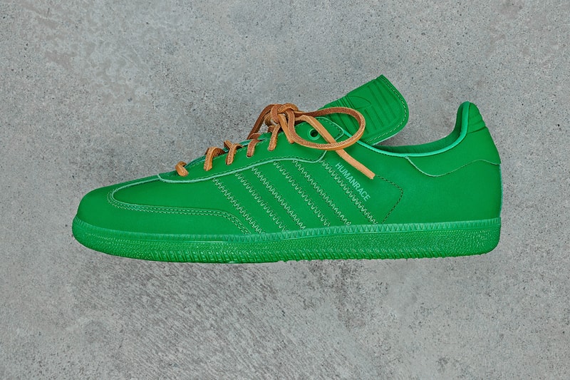 ファレル・ウィリアムス x アディダス オリジナルスの最新コラボ サンバをチェック Pharrell's Humanrace and adidas Originals Unveil New Samba Colors adidas superstar nmd suede pharrell williams monochromatic color scheme, featuring Yellow, Orange, Pink, Lilac, Red, and the friends and family exclusive Humanrace Green.