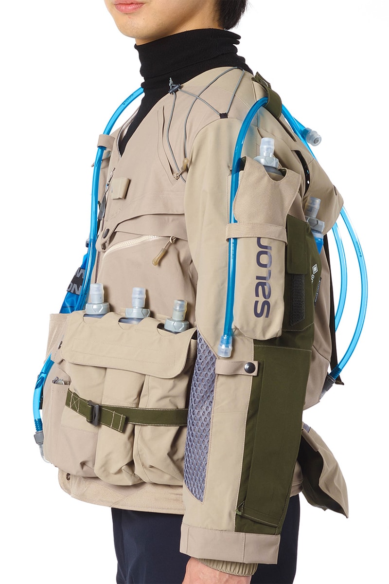 サロモンxグレーターグッズがトレイルランニングに最適なアップサイクルジャケットを発表 salomon greater goods s/lab hydration crew jacket release date info store list buying guide photos price april fools charity 