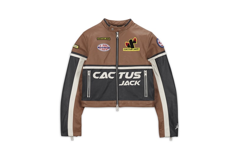 トラヴィス・スコット x ジョーダン ブランドから最新アパレルコレクションが登場 travis scott jordan brand leather jacket pants lace pants bodysuits tank cactus jack release date info store list buying guide photos price 