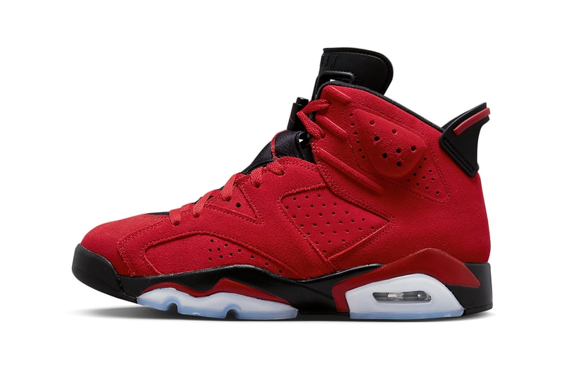 リリース間近とされるエア ジョーダン 6 “トロ”の公式ビジュアルをチェック Air Jordan 6 "Toro" CT8529-600 Release June 2023 varsity red black high tops air jordan jordan brand michael jordan basketball chicaco bulls 