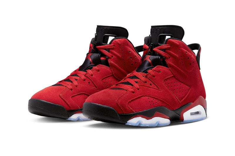 リリース間近とされるエア ジョーダン 6 “トロ”の公式ビジュアルをチェック Air Jordan 6 "Toro" CT8529-600 Release June 2023 varsity red black high tops air jordan jordan brand michael jordan basketball chicaco bulls 