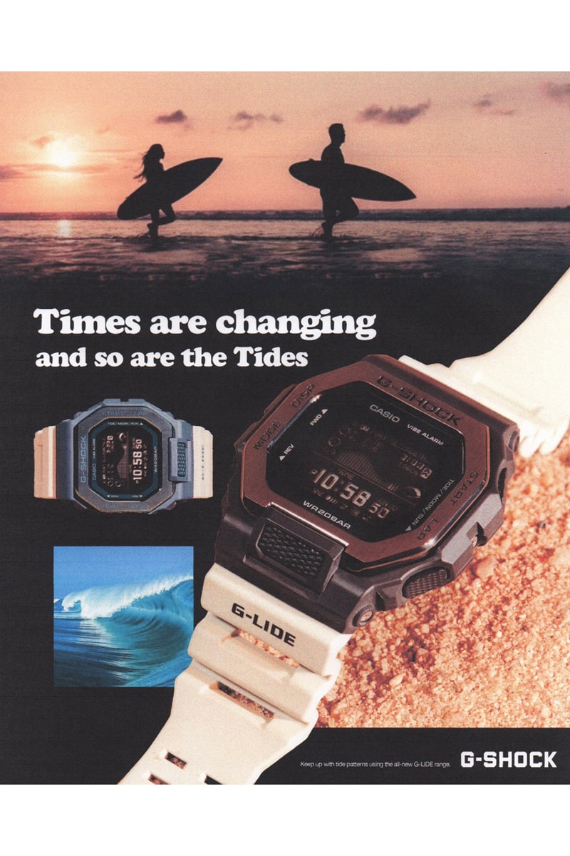Gショックの本格スポーツライン Gライドから新作 “トラベリング サーフ” コレクションがリリース G-SHOCK GBX-100 Series Lookbook GBX-100TT-2 GBX-100TT-8 Memory in Pixel (MIP) LCD Bluetooth G-SHOCK Move app Smartphone