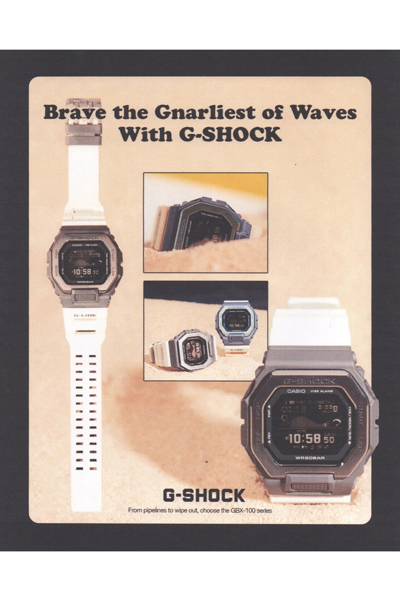 Gショックの本格スポーツライン Gライドから新作 “トラベリング サーフ” コレクションがリリース G-SHOCK GBX-100 Series Lookbook GBX-100TT-2 GBX-100TT-8 Memory in Pixel (MIP) LCD Bluetooth G-SHOCK Move app Smartphone