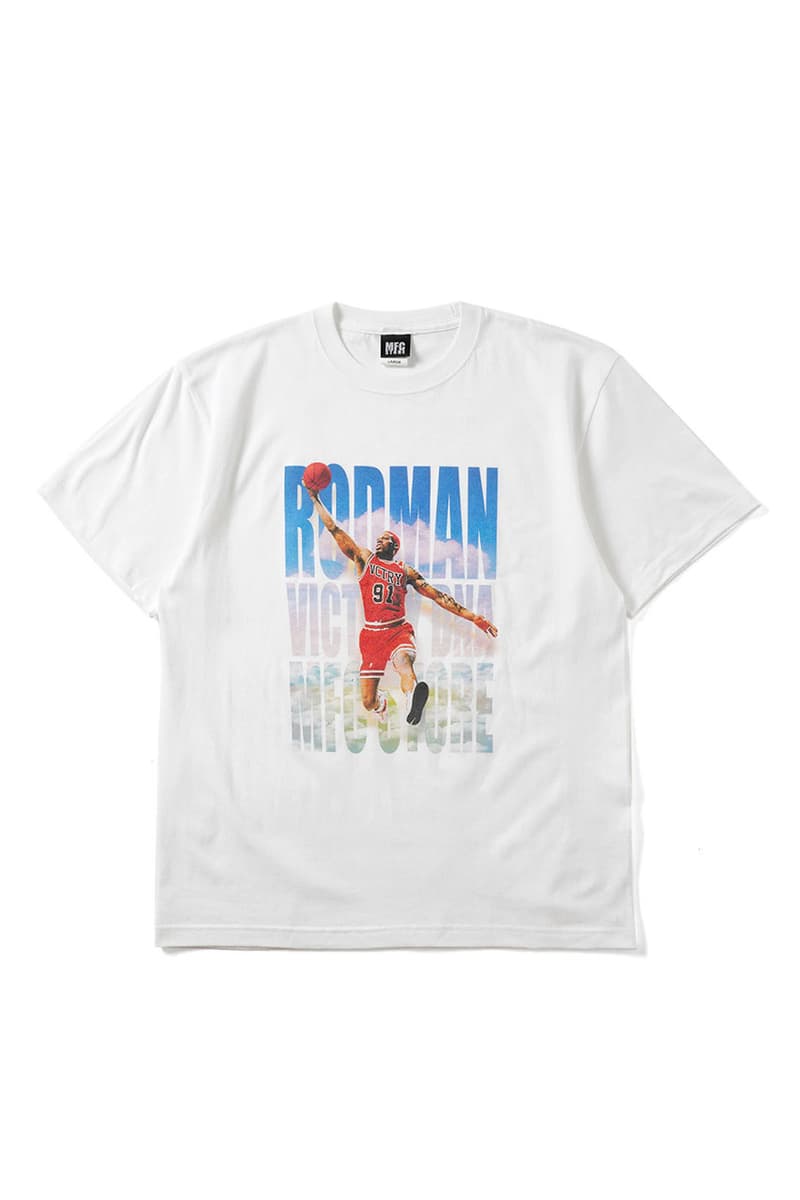 エムエフシーストアからデニス・ロッドマン とヴィクトリー・ディーエヌエーによるコラボTシャツが登場 mfc dennis Rodman victory dna collabo item release info