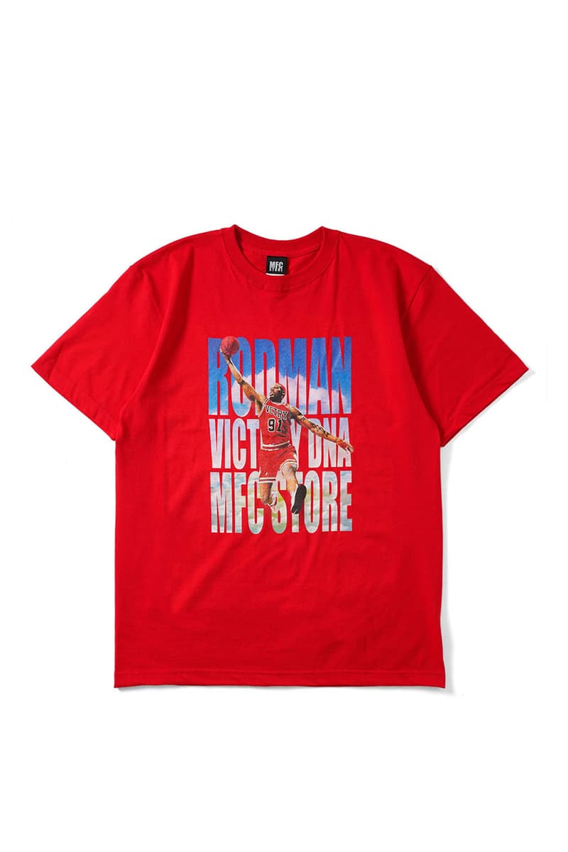 エムエフシーストアからデニス・ロッドマン とヴィクトリー・ディーエヌエーによるコラボTシャツが登場 mfc dennis Rodman victory dna collabo item release info