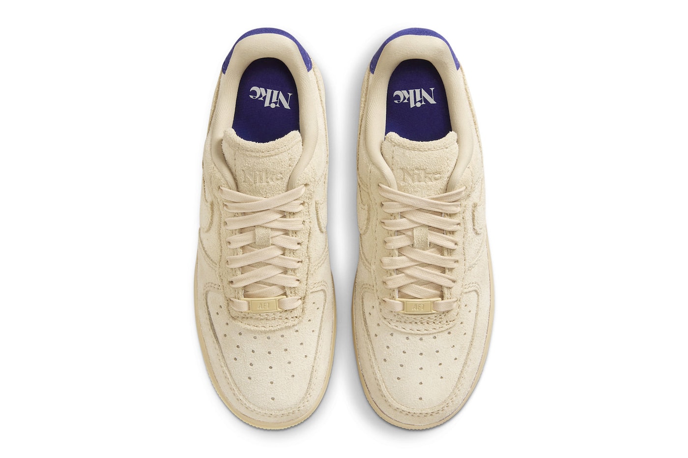 ナイキが来たる夏に向けてエアフォース1の新色モデル “グレイン”をスタンバイ Nike Air Force 1 Low Surfaces in "Grain" FN7202-224 Grain/Grain-Deep Royal Blue-Polar classic white shoes summer 2023 low tops nike swoosh