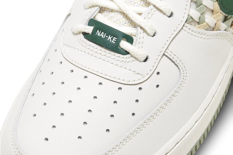 ナイキ エアフォース1 ロー “耐克” にアジア限定カラーが登場　NIKE REVEALS ANOTHER NEW AIR FORCE 1 LOW NAI KE COLORWAY green white release info date price
