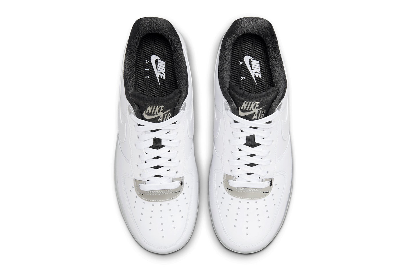 ナイキからクロムメッキのようなディテールをあしらった新作エアフォース1が登場 First Look at the Nike Air Force 1 Low "White Chrome" DX6764-100 WHITE/WHITE-METALLIC SILVER-BLACK af1 low tops staple sneakers swoosh basic white sneakers iterations