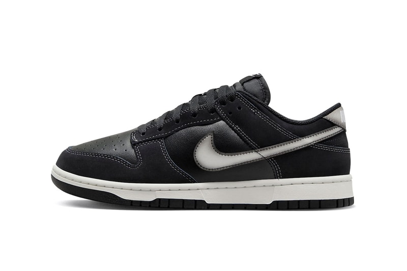 ナイキからエアブラシ加工を施したスウッシュが目を惹く新作ダンクが登場 Nike Dunk Low Airbrushed Swoosh Shoes Just Do It Michael Jordan Basketball Fashion Streetwear Black White Rubber Midsole 