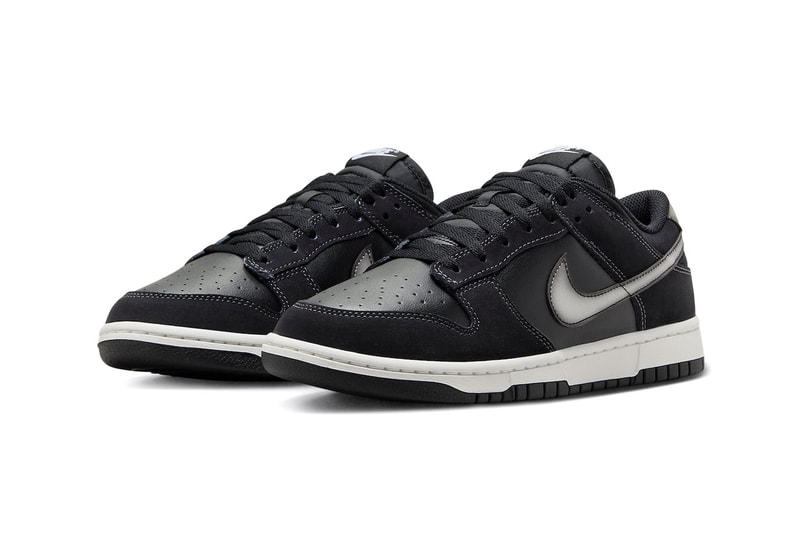 ナイキからエアブラシ加工を施したスウッシュが目を惹く新作ダンクが登場 Nike Dunk Low Airbrushed Swoosh Shoes Just Do It Michael Jordan Basketball Fashion Streetwear Black White Rubber Midsole 