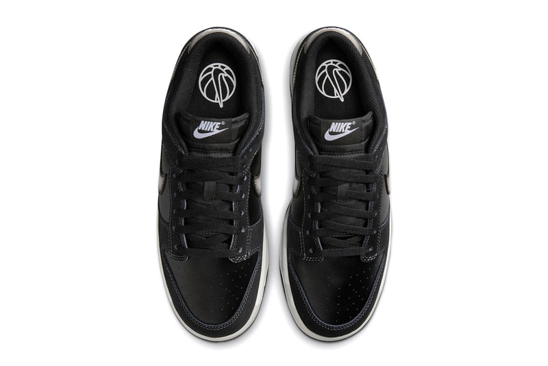 ナイキからエアブラシ加工を施したスウッシュが目を惹く新作ダンクが登場 Nike Dunk Low Airbrushed Swoosh Shoes Just Do It Michael Jordan Basketball Fashion Streetwear Black White Rubber Midsole 