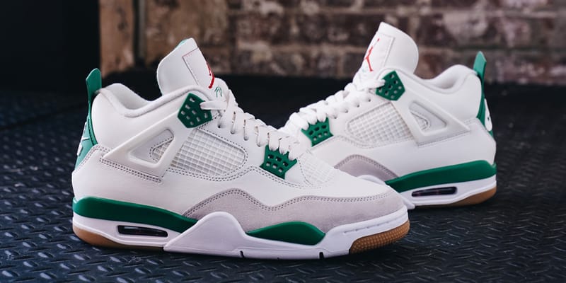 3月17日,21日発売Nike SB x Air Jordan 4 “Pine Green”異色の 美品 