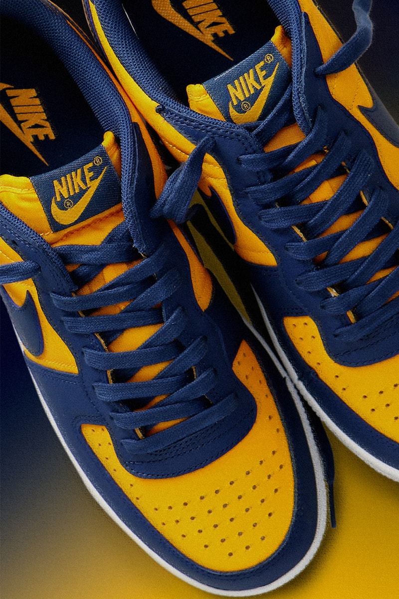 ナイキから米ミシガン大学のカレッジカラーを纏った新作 ターミネーター ロー が登場 Nike Terminator Low OG University Gold and Navy atmos release info