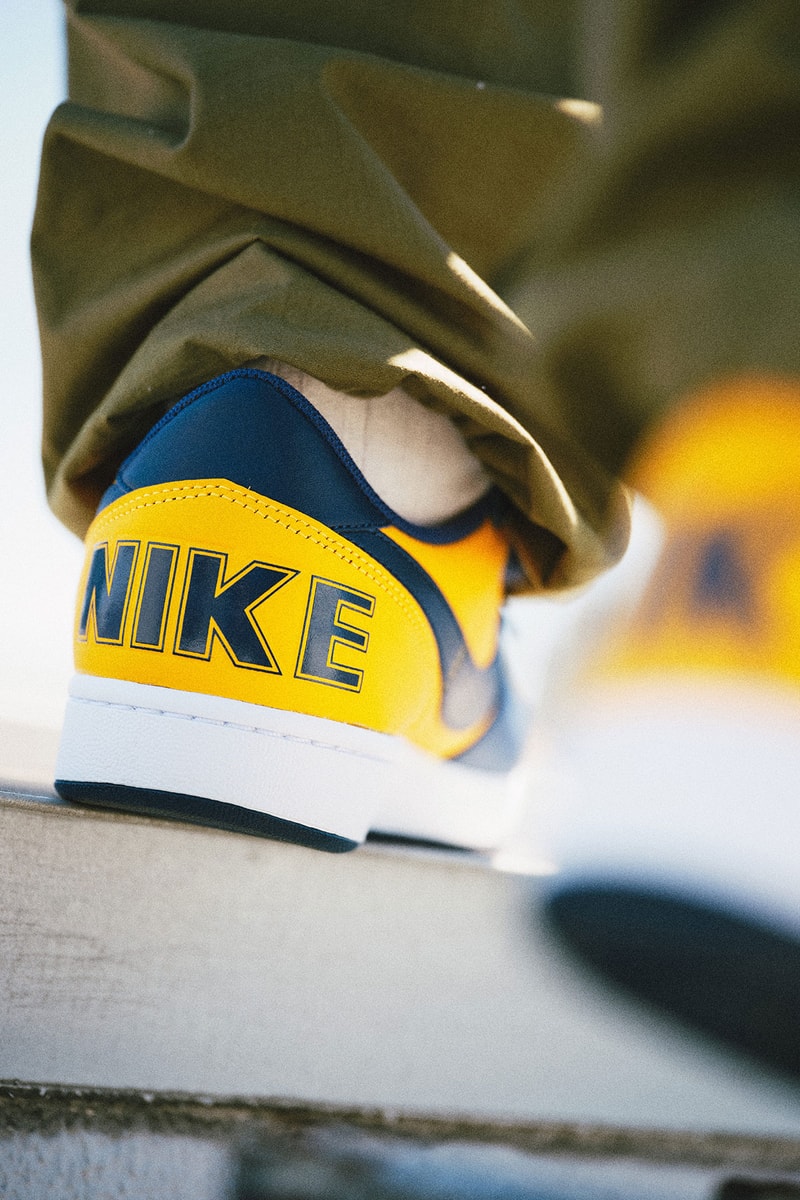 ナイキから米ミシガン大学のカレッジカラーを纏った新作 ターミネーター ロー が登場 Nike Terminator Low OG University Gold and Navy atmos release info