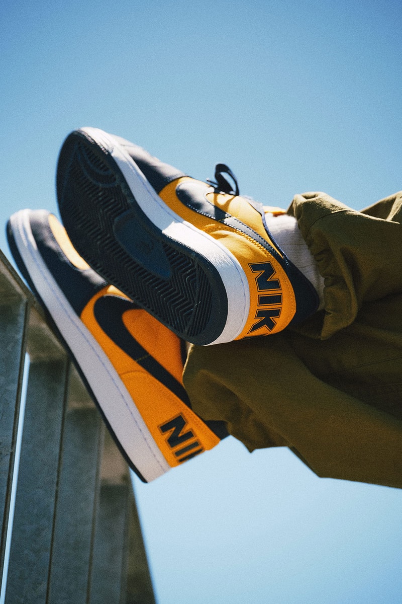 ナイキから米ミシガン大学のカレッジカラーを纏った新作 ターミネーター ロー が登場 Nike Terminator Low OG University Gold and Navy atmos release info