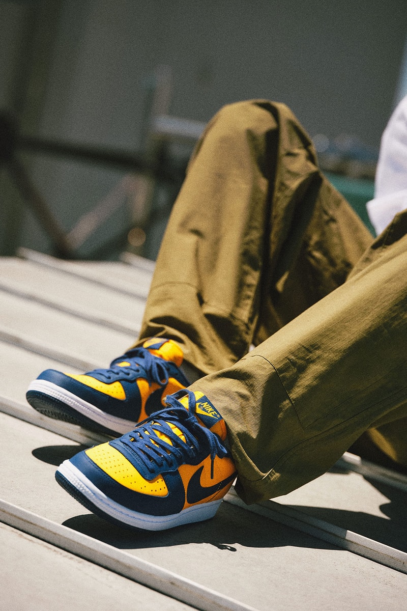 ナイキから米ミシガン大学のカレッジカラーを纏った新作 ターミネーター ロー が登場 Nike Terminator Low OG University Gold and Navy atmos release info