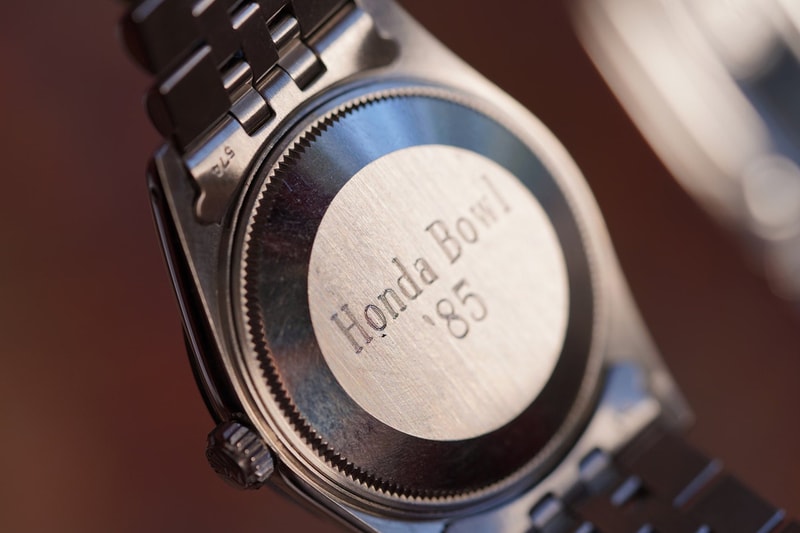 ホンダ x ロレックスの貴重なヴィンテージウォッチが販売中 Rolex Date Reference 15000 Honda Bowl Winner 1985 34mm Jubilee Bracelet Vintage Watches Timepieces