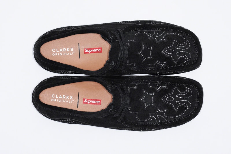シュプリーム x クラークス オリジナルズによる最新コラボ ワラビーが発売 Supreme  Clarks Originals Wallabee spring 2023 release info