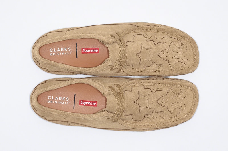 シュプリーム x クラークス オリジナルズによる最新コラボ ワラビーが発売 Supreme  Clarks Originals Wallabee spring 2023 release info