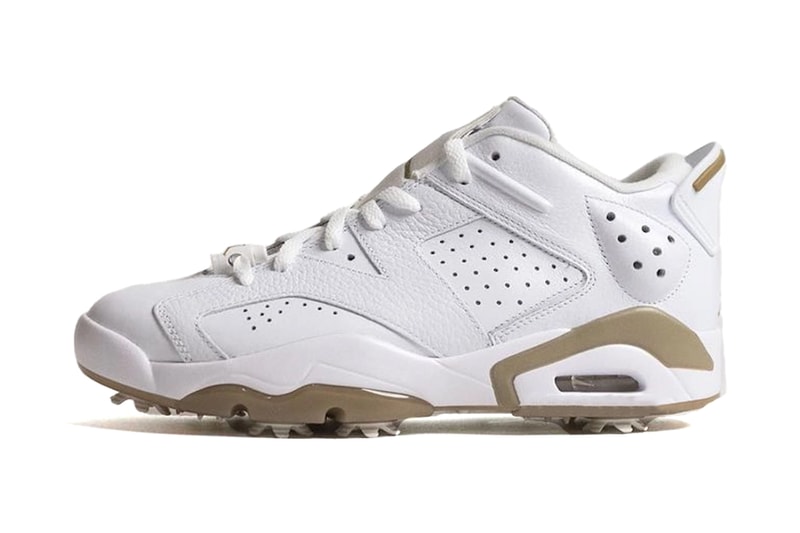 エアジョーダン 6 ローのゴルフモデル"ホワイト/カーキ "で登場か Air Jordan 6 Low Hits the Links in "White/Khaki" DV1376-100 Release Info golf shoes dj khaled jordan brand michael jordan green golf course golf shoes nike swoosh clean white